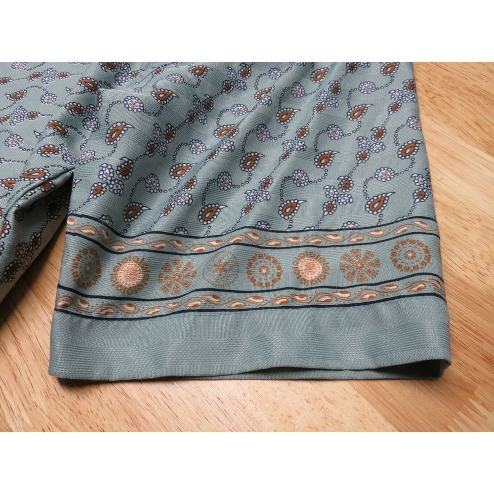 Mens Colowear Train Ticket Short Sleeve Button Front Paisley Shirt Size XL India - Picture 8 of 12